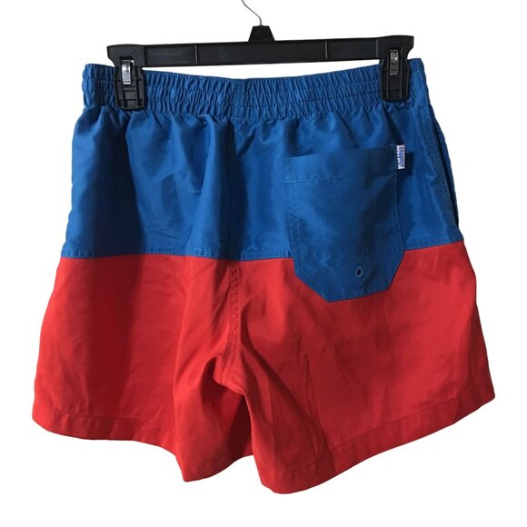 CHUBBIES RED BLUE PATRIOTIC COLOR BLOCK SWIM TRUNKS MENS MEDIUM - Picture 3 of 6